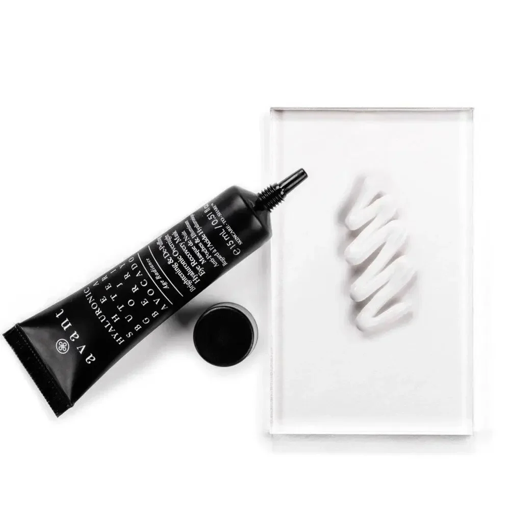 AVANT Brightening De-Puffing Hyaluronic Overnight Eye Mask 0.51 oz 15ml New